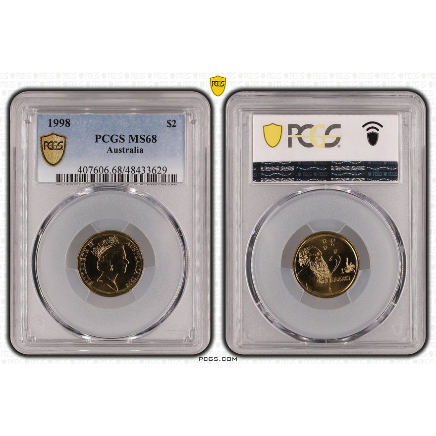 Elizabeth II, POP 5/0, Two Dollar, 1998, PCGS MS68