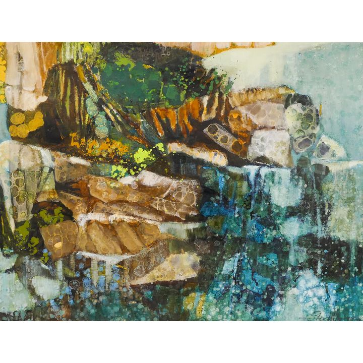 Kathleen Gemberling ''Rock Forms'' 1965 Oil on Canvas