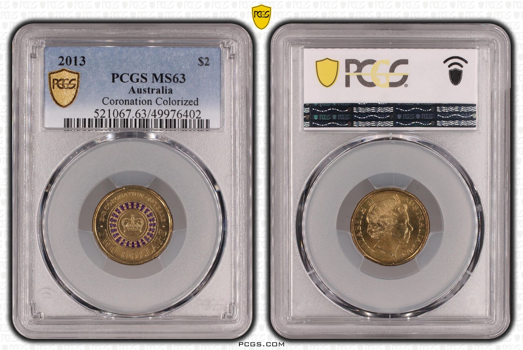 Coronation Colorized , Two Dollar, 2013, PCGS MS63