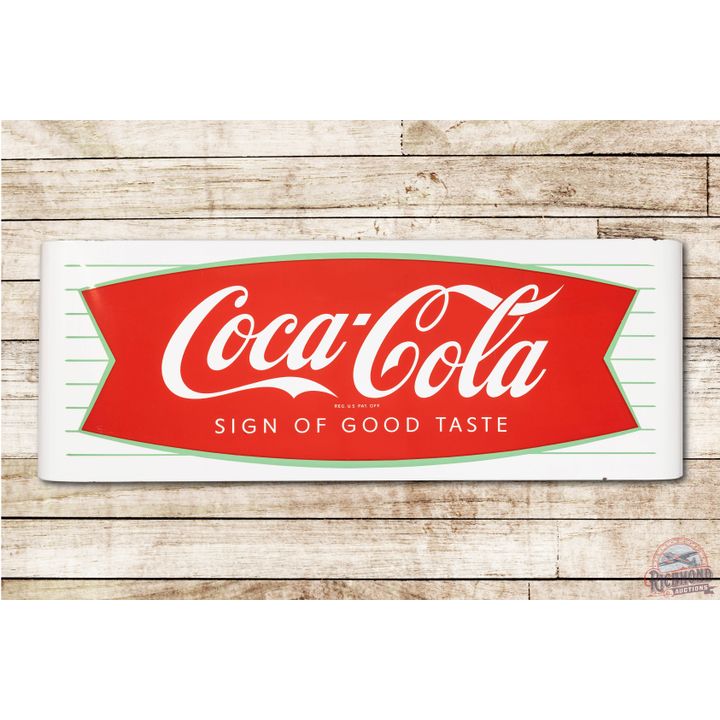 Coca Cola Sign of Good Taste Porcelain Sleigh Sign