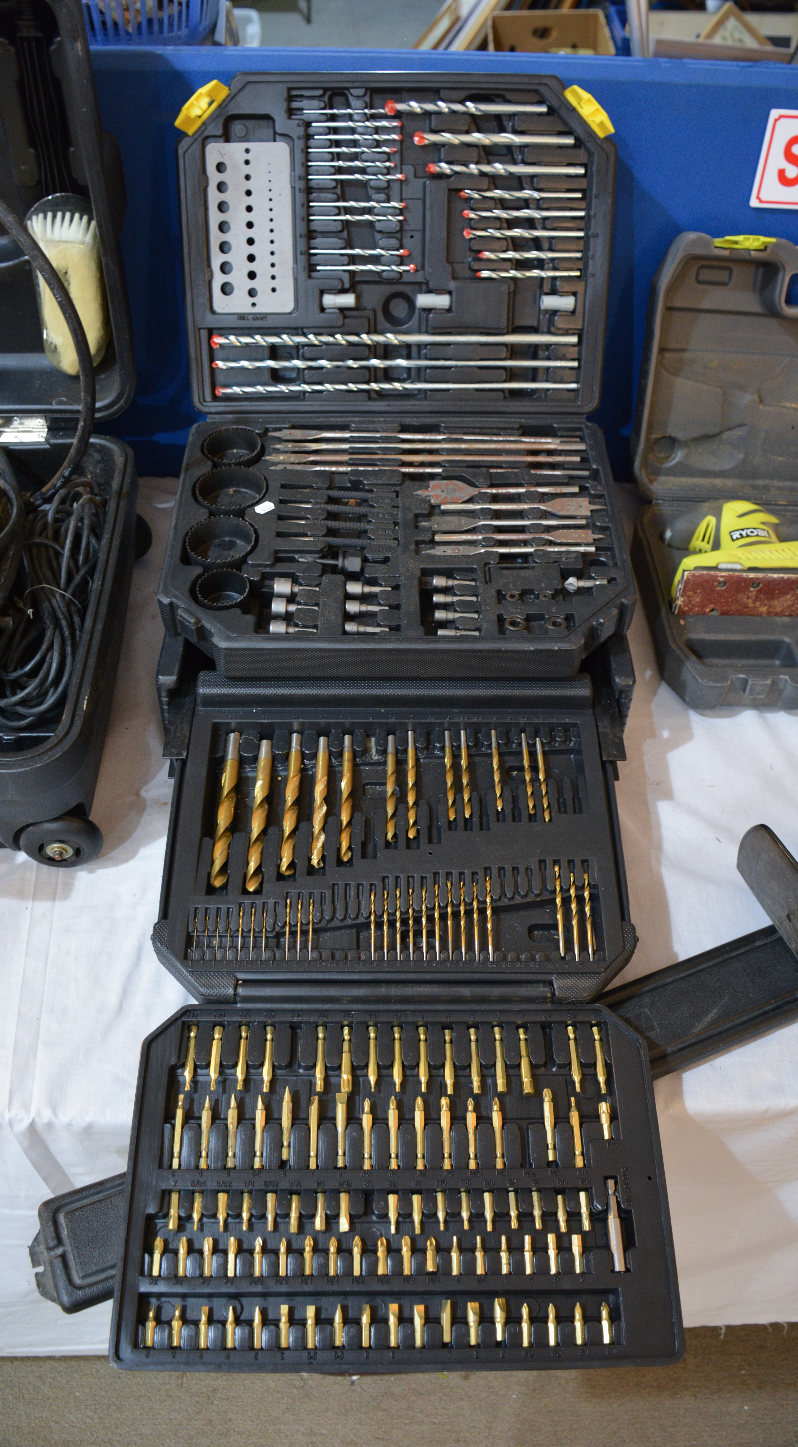3 Drawer Hole Saw and Drill Bit Set in Case — NZ auction result