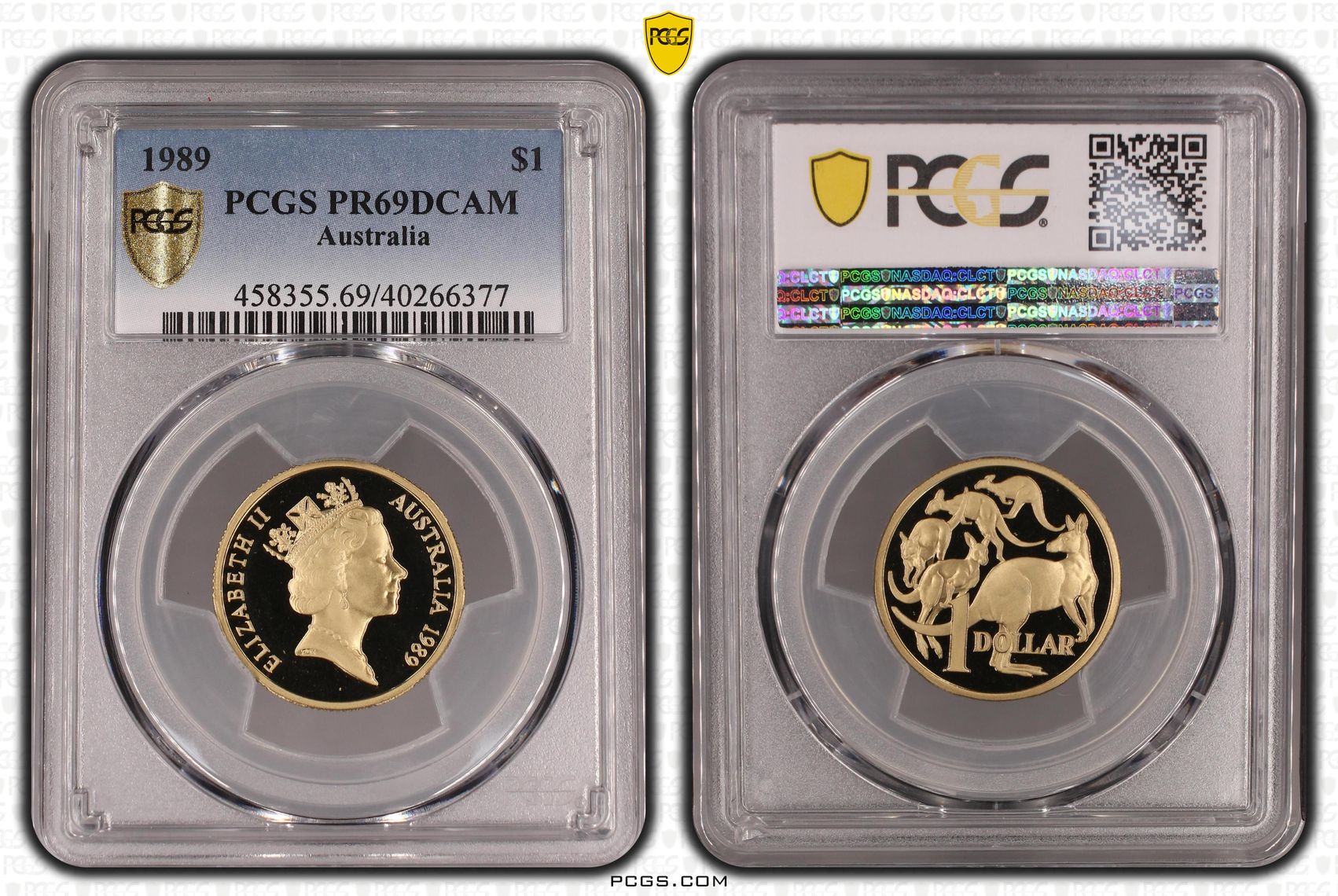 1989 Australia One Dollar, $1 PCGS - PR69DCAM -377