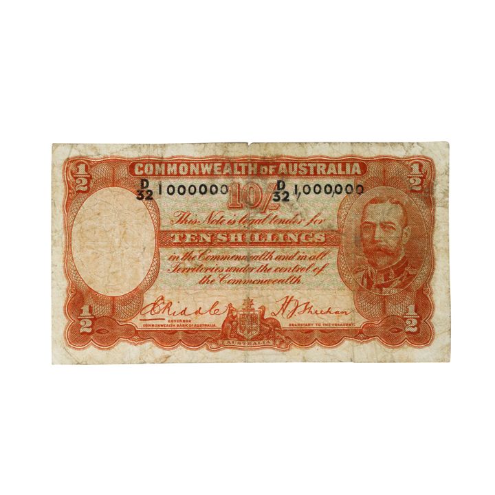 George V, Ten Shillings, 1936, VG