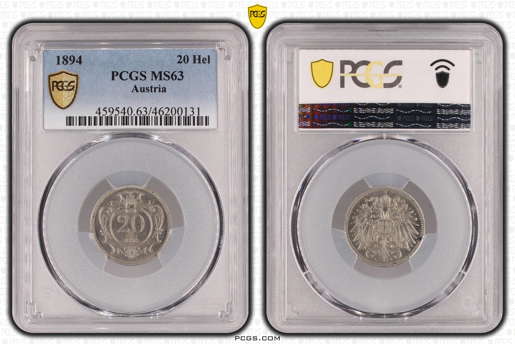 Austria, Twenty Heller, 1894, PCGS MS63