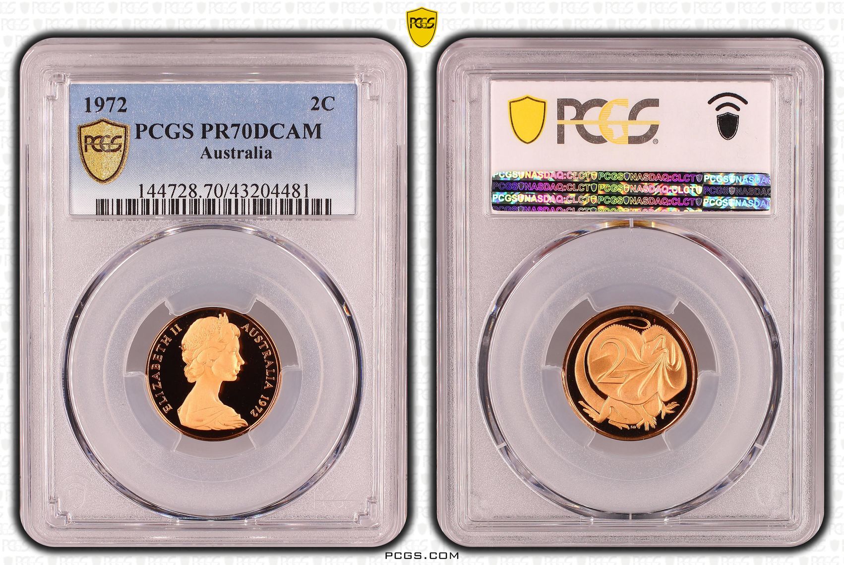 1972 Australia Two Cent, 2c PCGS - PR70DCAM POP 2/0 -481