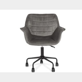 GEORGE AND MASON - SCULPTED VELVET OFFICE CHAIR - GREY