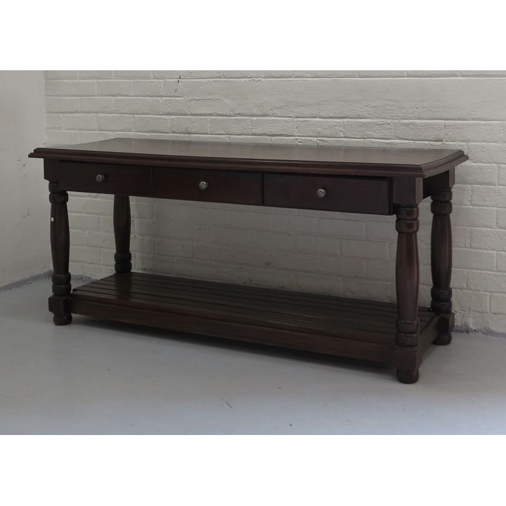 LARGE MAHOGANY TWO-TIER SERVER