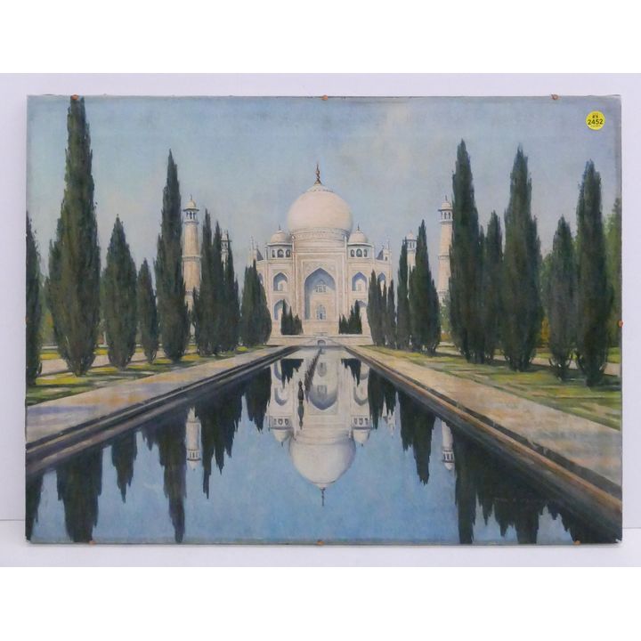 Don Palmerton 1937 Taj Mahal Oil Painting- 18x24''