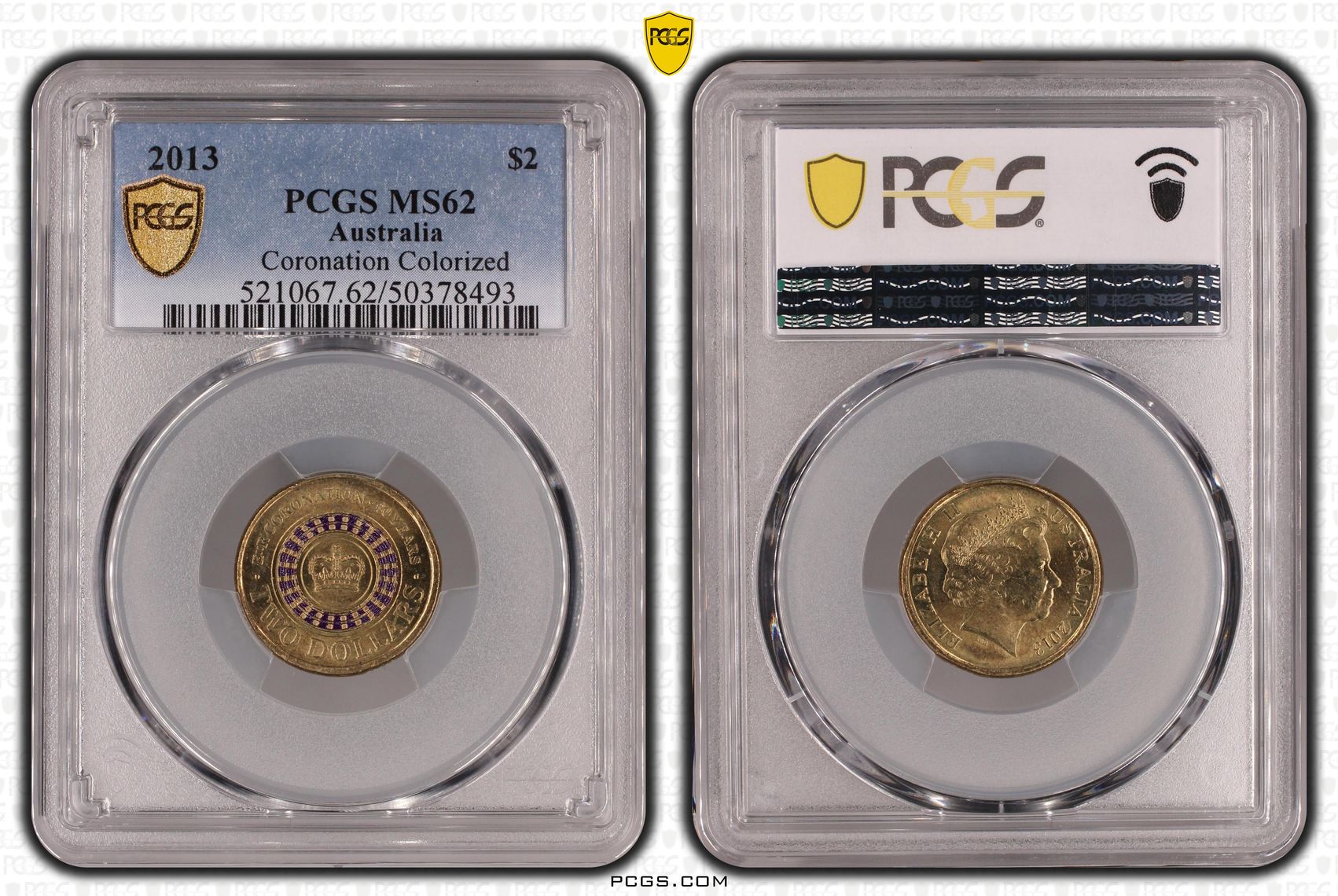 Coronation Colorized , Two Dollar, 2013, PCGS MS62