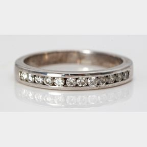 PLATINUM BAND WITH 0.210CT DIAMONDS - 51929/3644