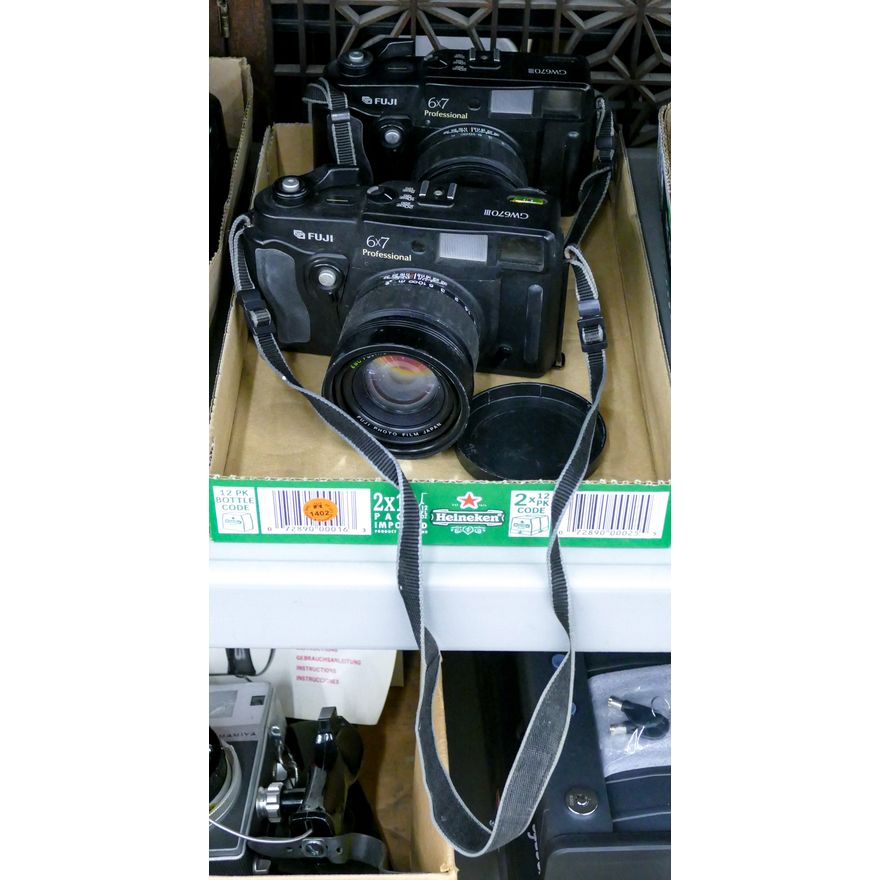 Box 2pc Fuji 6x7 GW670III Cameras with Lenses