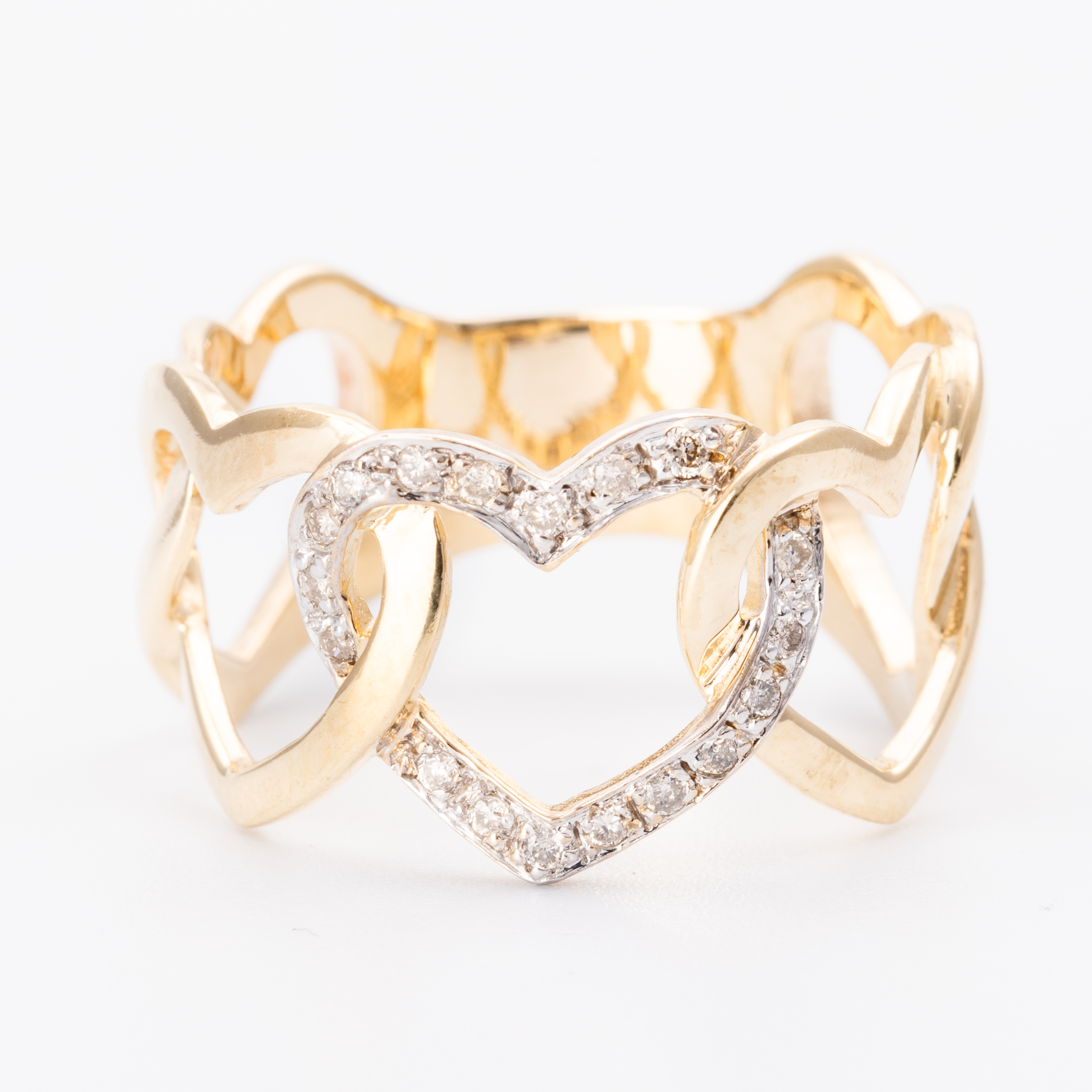 Diamond Heart Ring 9ct Gold