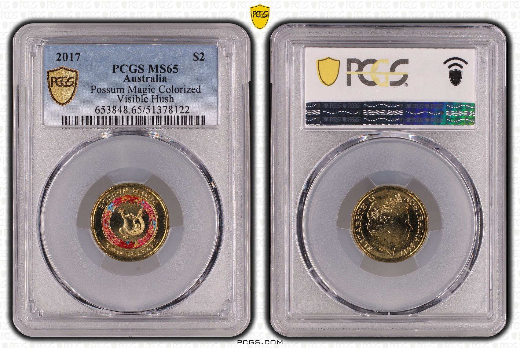 Possum Magic - Visible Hush, Two Dollar, 2017, PCGS MS65
