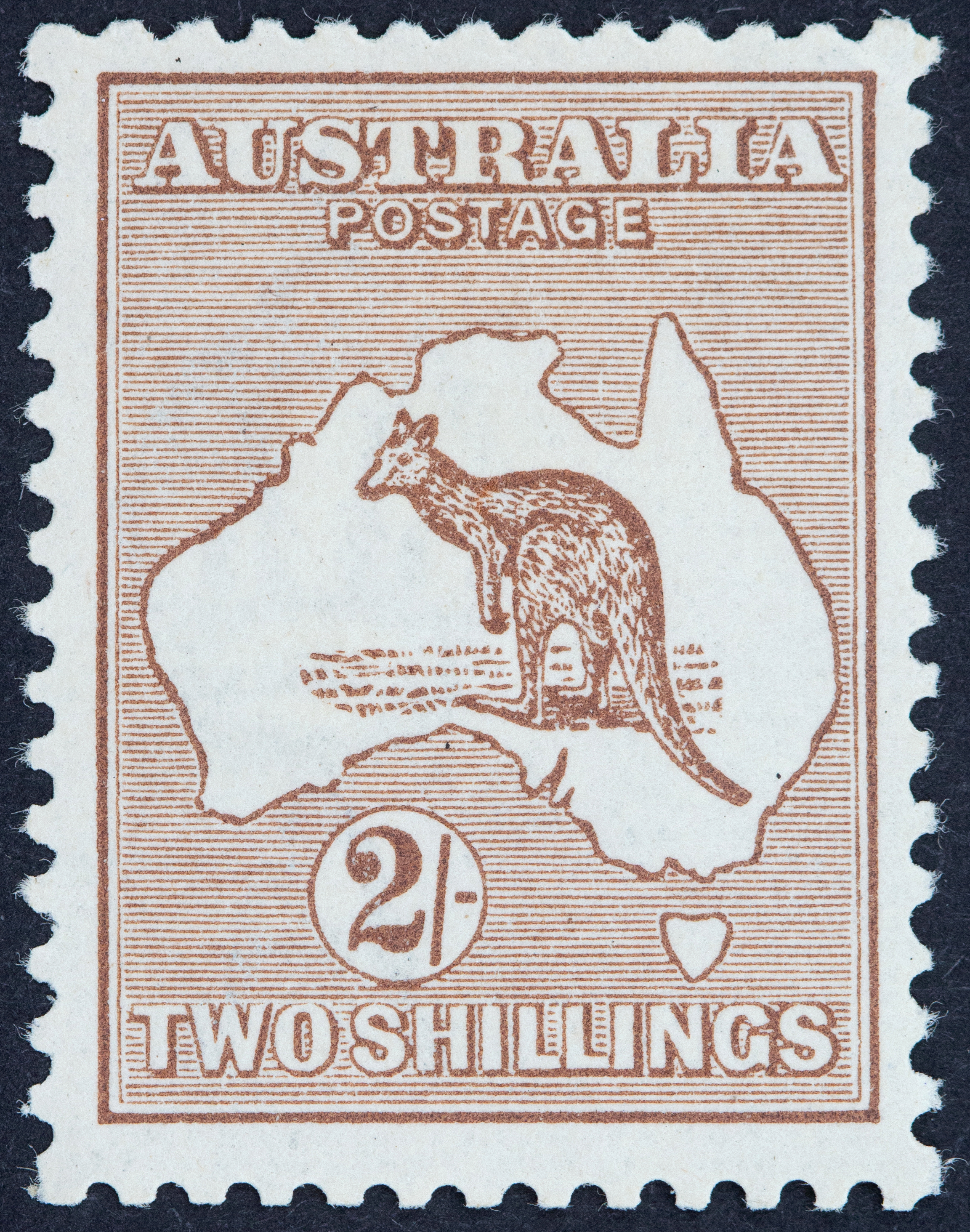 343 · Third Watermark, Two Shillings, 1916, Good