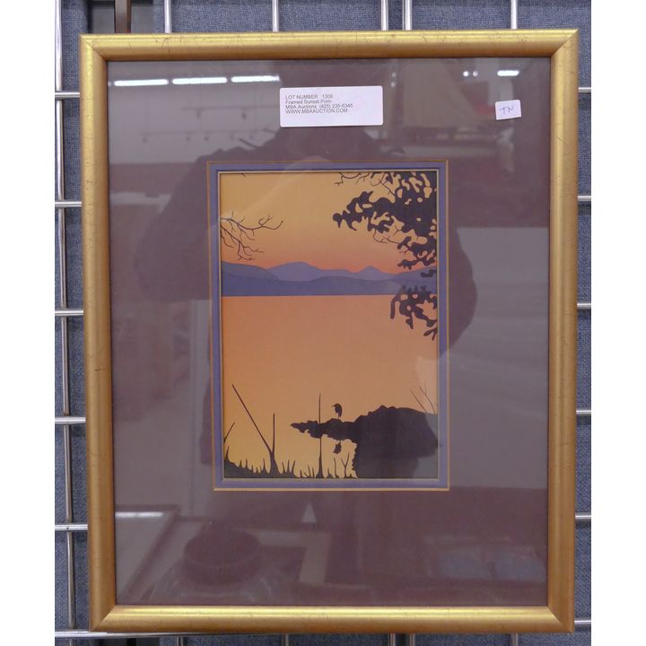Framed Sunset Print- 16x13''