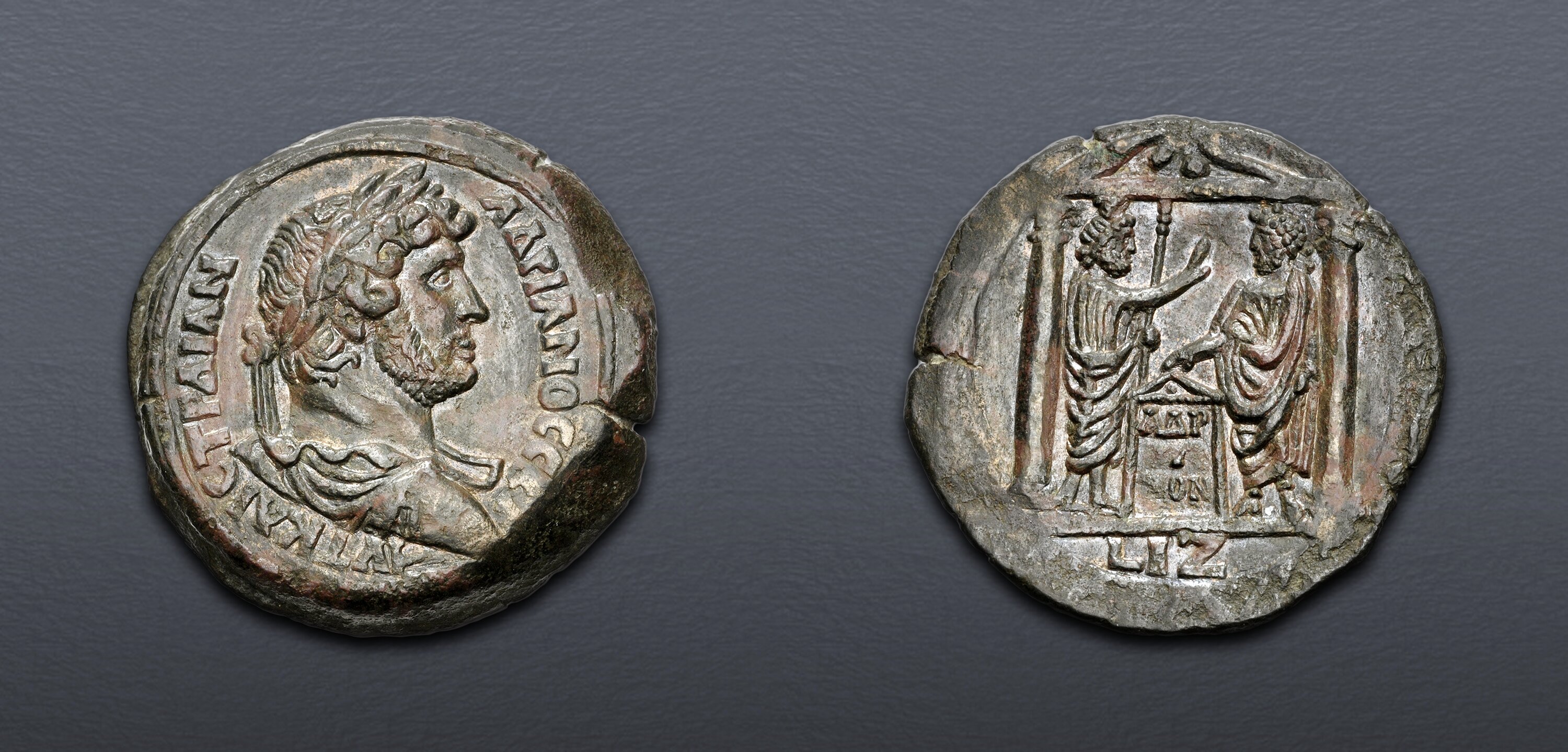 EGYPT, Alexandria. Hadrian. AD 117-138. Æ Drachm (33mm, 27.04 g, 12h ...