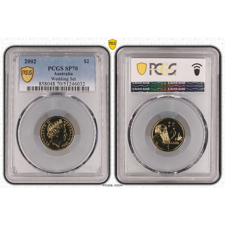 Wedding Set  POP 1/0, Two Dollar, 2002, PCGS SP70