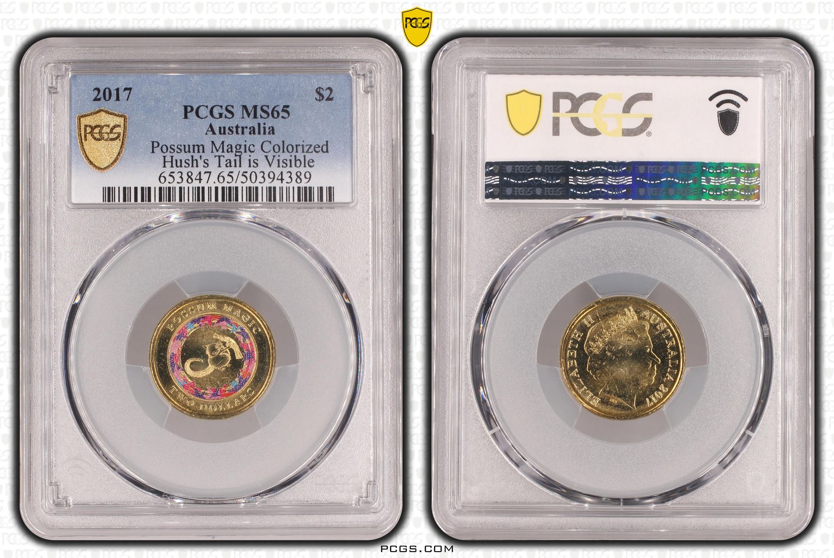 Possum Magic - Hush's Tail is Visible , Two Dollar, 2017, PCGS MS65