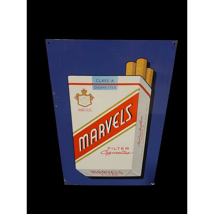 Marvels Filter Cigarettes Tin Metal Tobacco Sign