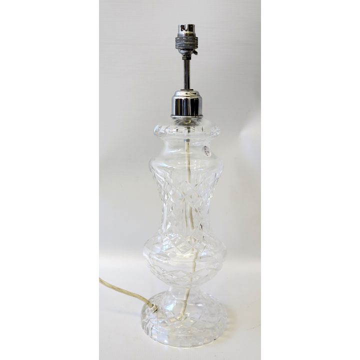LARGE CUTGLASS LAMP BASE