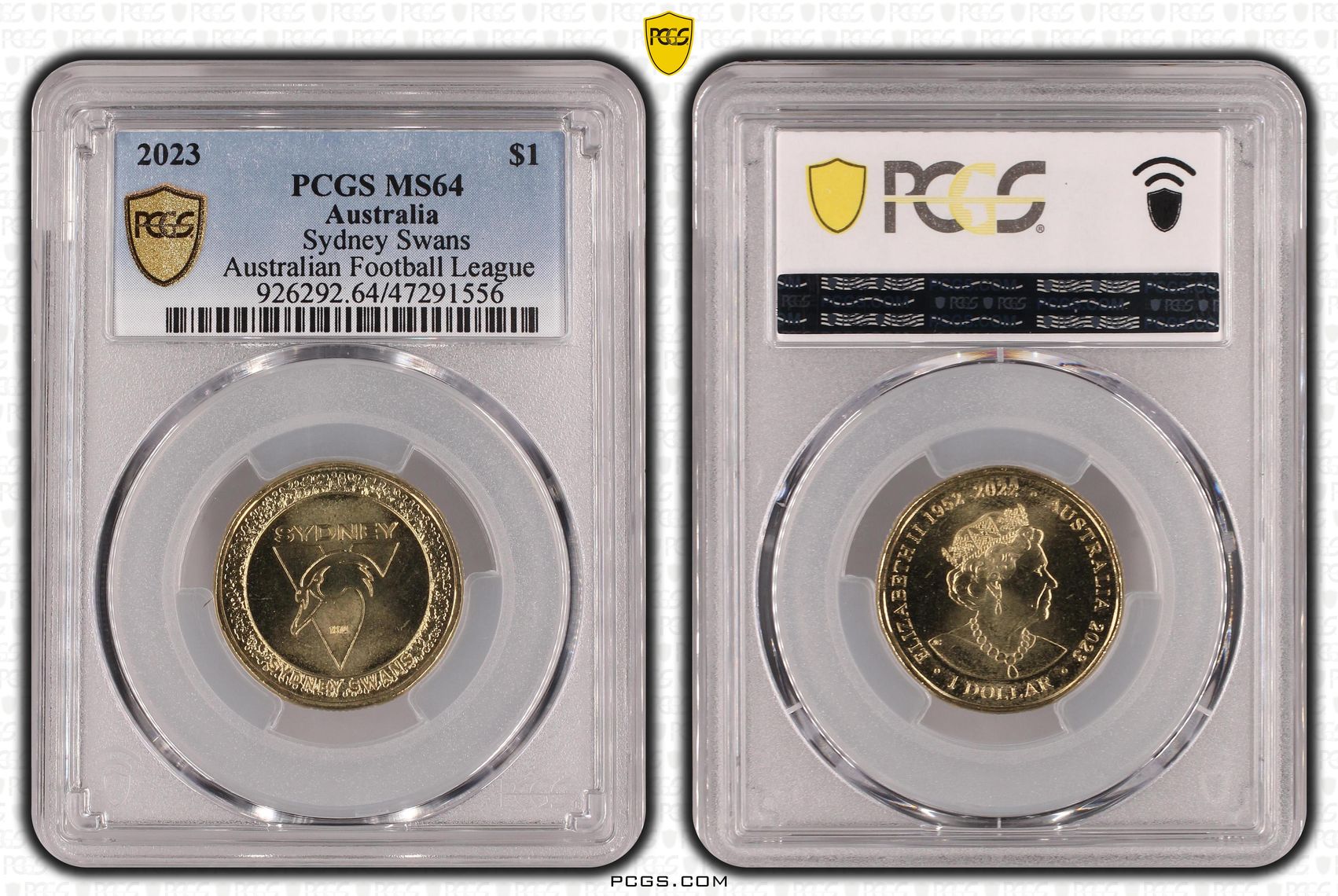 AFL - Sydney Swans, One Dollar, 2023, PCGS MS 64