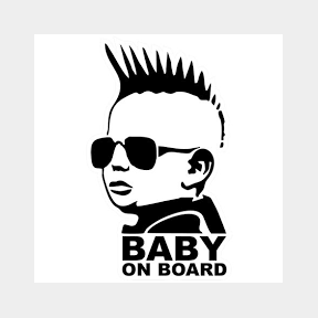 Baby On Board Cool Sticker Pack of 4 | PK 51672/6848 B5 (S4)