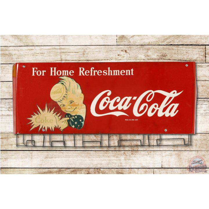 Coca Cola Home Refreshment w/ Sprite Boy Grocery Bag Holder Sign