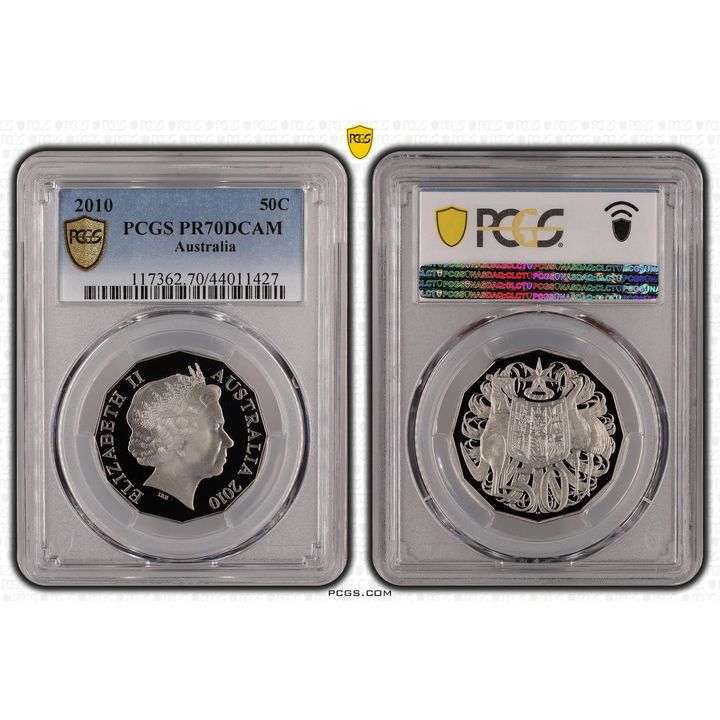 2010 Australia Fifty Cent, 50c Proof PCGS - PR70DCAM POP 30/0 -427