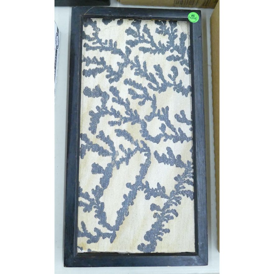 Old Natural Mineral Stone Slab Framed 16.5''x8.5''