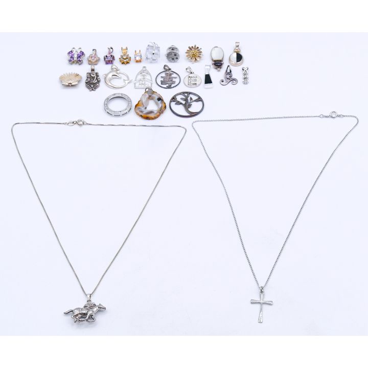 Box Assorted Sterling Small Pendants