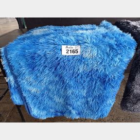 LARGE RUGS SHAGGY FLUFFY CARPETS - LIGHT BLUE - 145 X 200 CM -