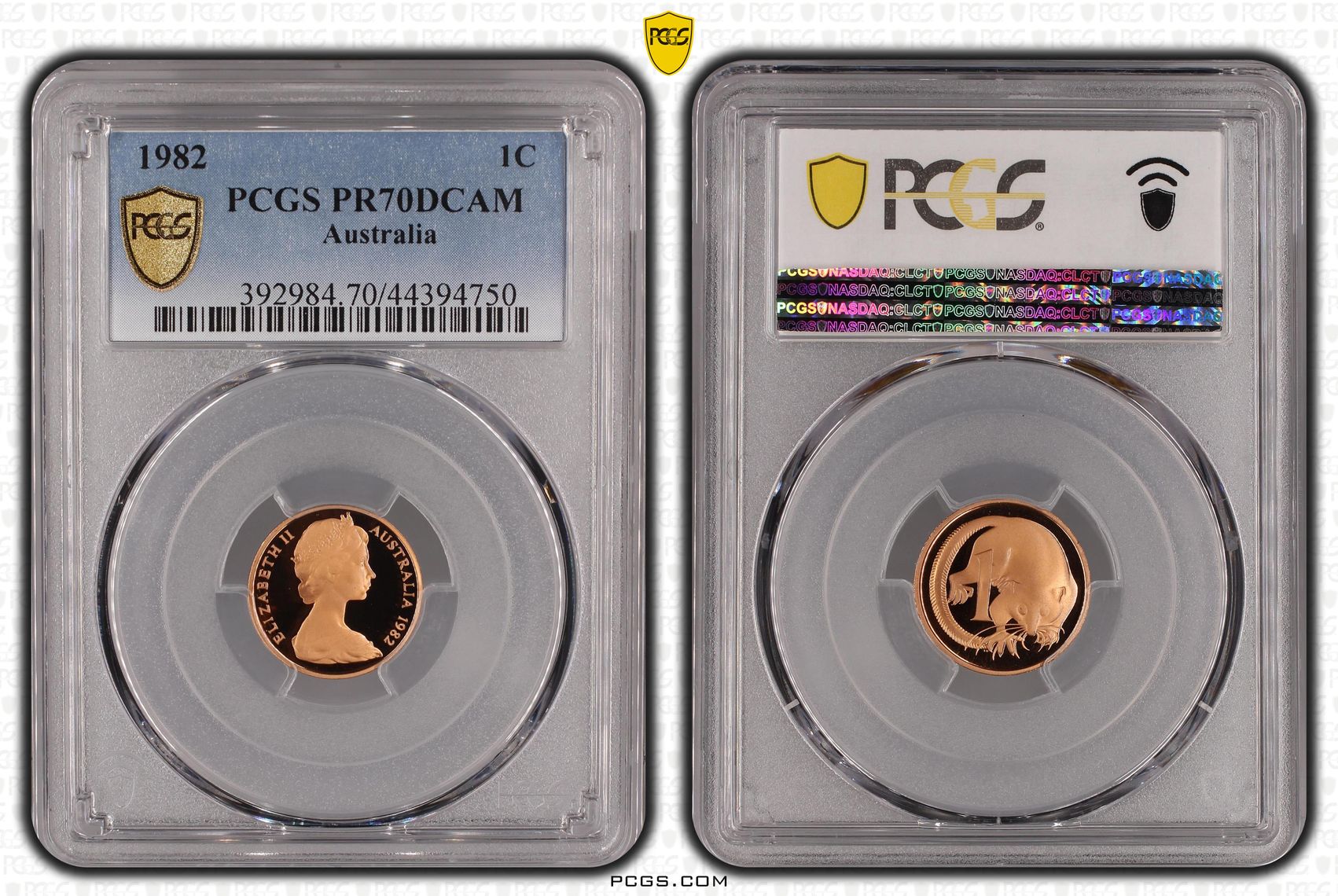 One Cent, 1982, Pcgs Pr70dcam