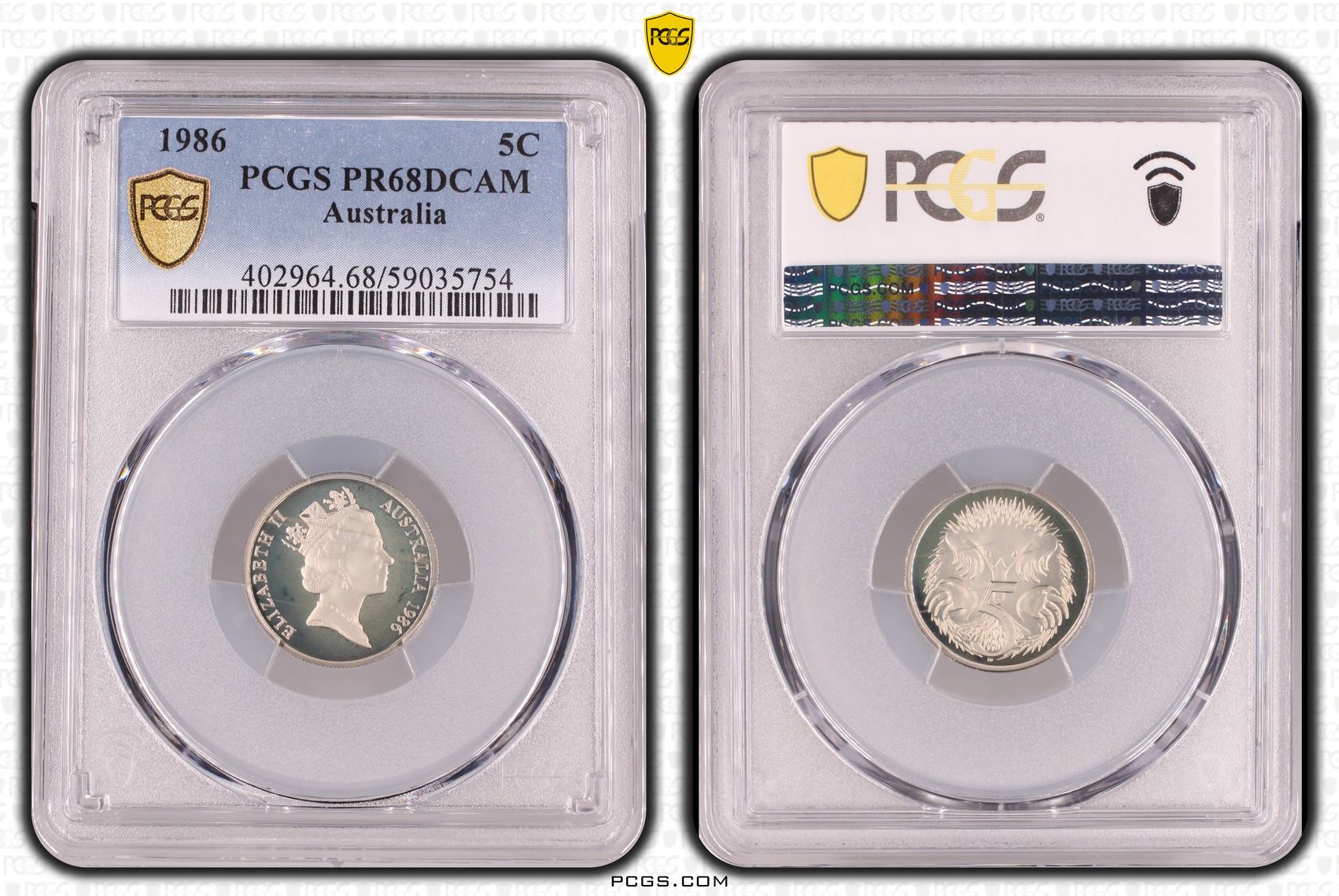 Five Cent, 1986, PR68DCAM