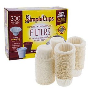 SCS DIRECT DISPOSABLE FILTERS COMPATIBLE WITH KEURIG BREWERS- 300 REPLACEMENT SINGLE SERVE PAPER FILTERS COMPATIBLE WITH REGULAR A