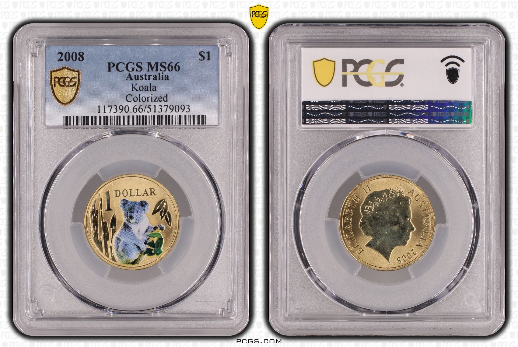 Koala, One Dollar, 2008, PCGS MS66