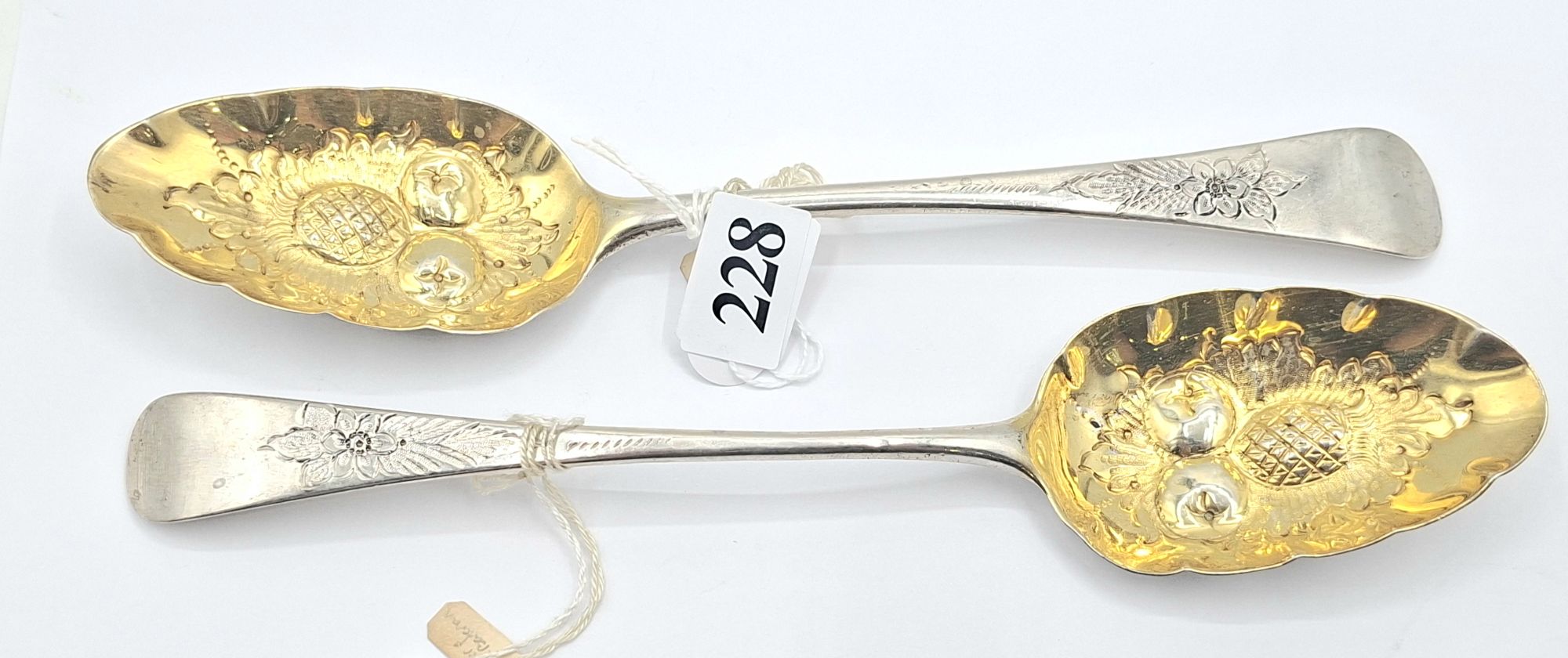 Georgian Sterling Silver Berry Spoons