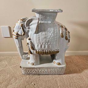 Vintage Regency Chinese Elephant Table / Plant Stand #2
