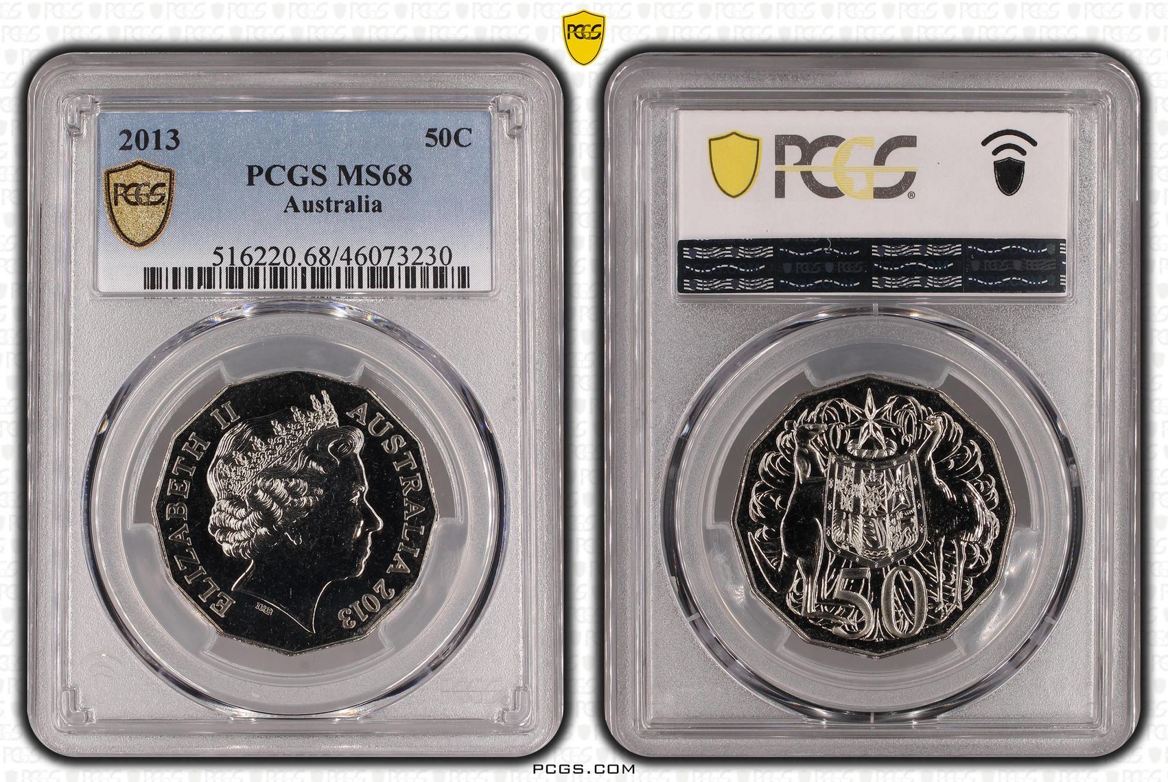 2013 Australia Fifty Cent, 50c PCGS - MS68 -230
