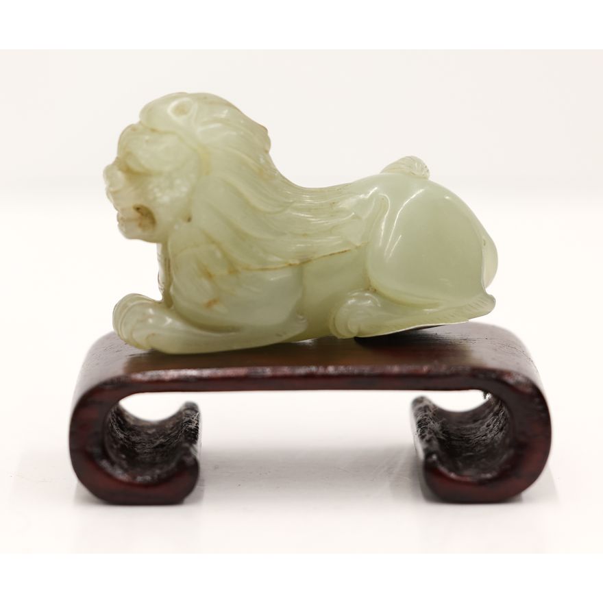 Chinese Ming Jade Small Recumbent Lion
