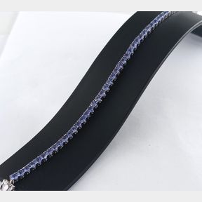9.00cts Of Tanzanites In Stunning White Gold Tennis Bracelet - 51533/01