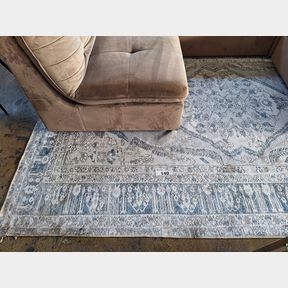 CHENILLE ANTIQUE DISTRESSED RUG - GREY - 80 X 200