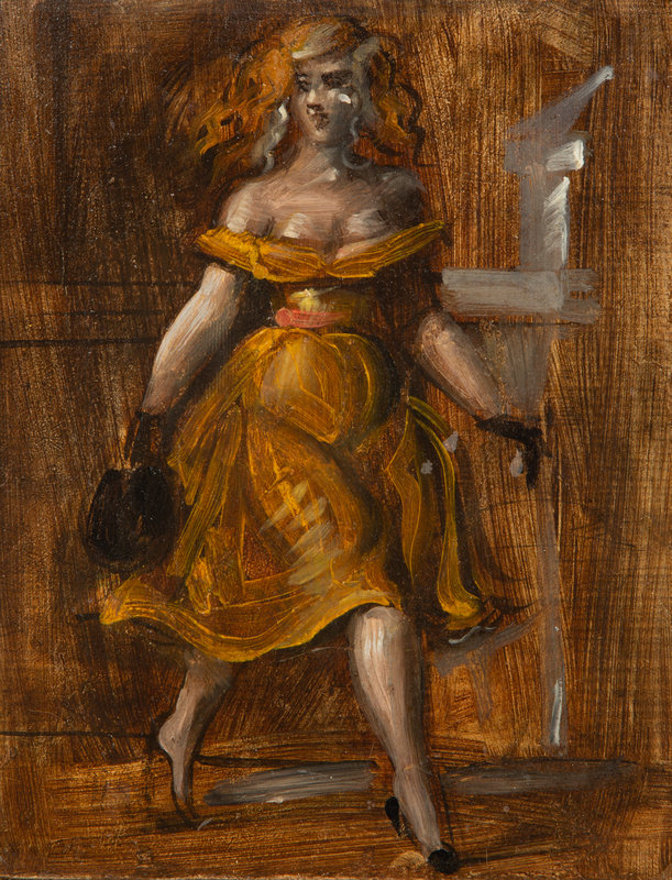 Reginald Marsh
(American, 1898-1954)
Woman in Yellow Dress
