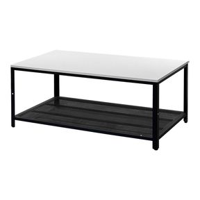 Brussel Coffee Table White / Black MDF/ SupaWood Top Wrapped in PVC Assembly Required |