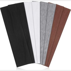 1 COUNT (PACK OF 8) ZTOMINE HEADBANDS FOR WOMEN - STRETCHY POLYESTER ATHLETIC HEADBAND SET - STYLISH WORKOUT HAIR BANDS - ELASTIC,