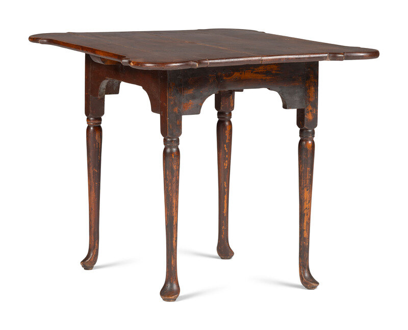 A Queen Anne Tiger Maple Porringer-Top Tea Table