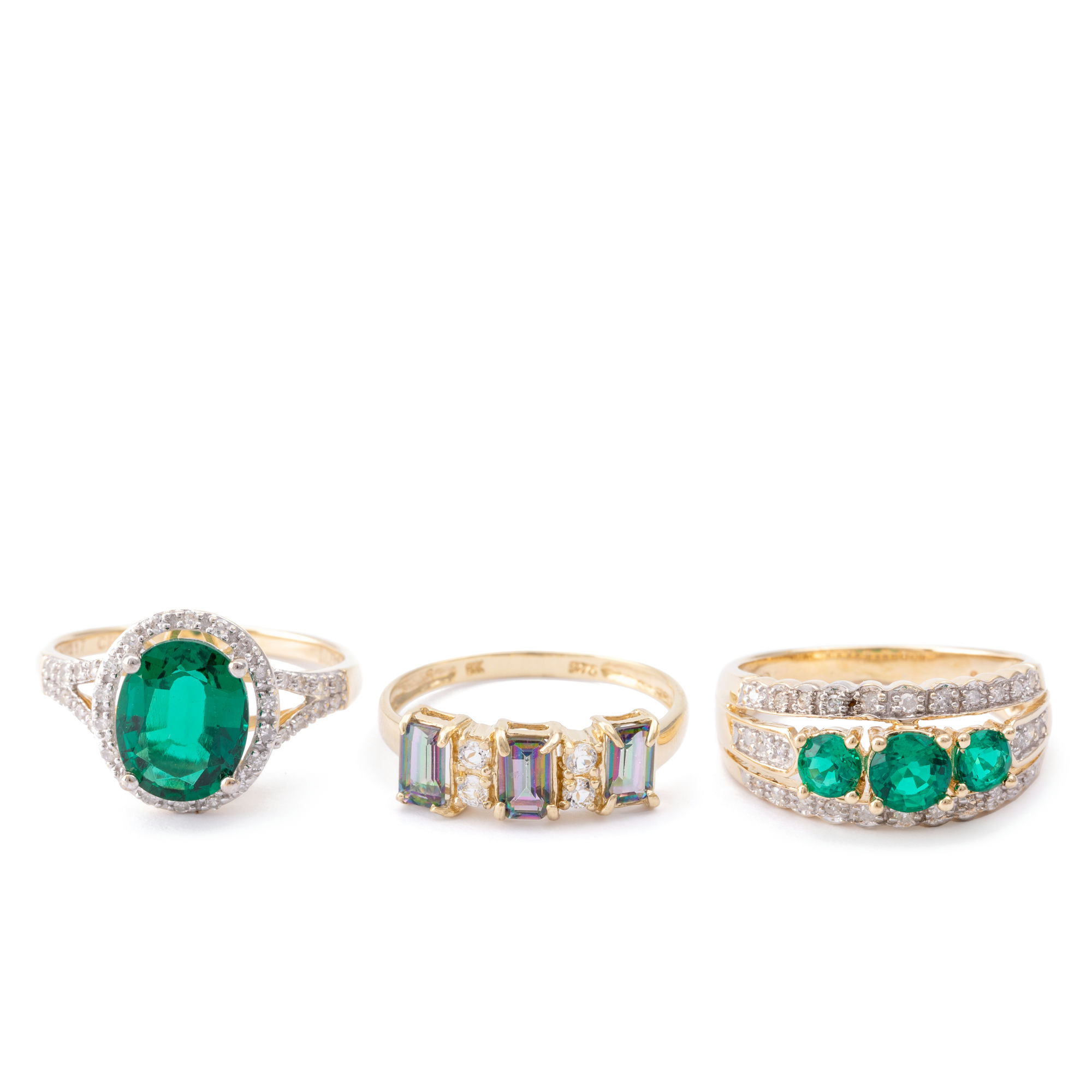 3 Gold Rings in 9ct & 10ct Gold,