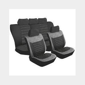 Montecarlo - 11 Pc Car Seat Cover Set - Grey Suede-51499/10421