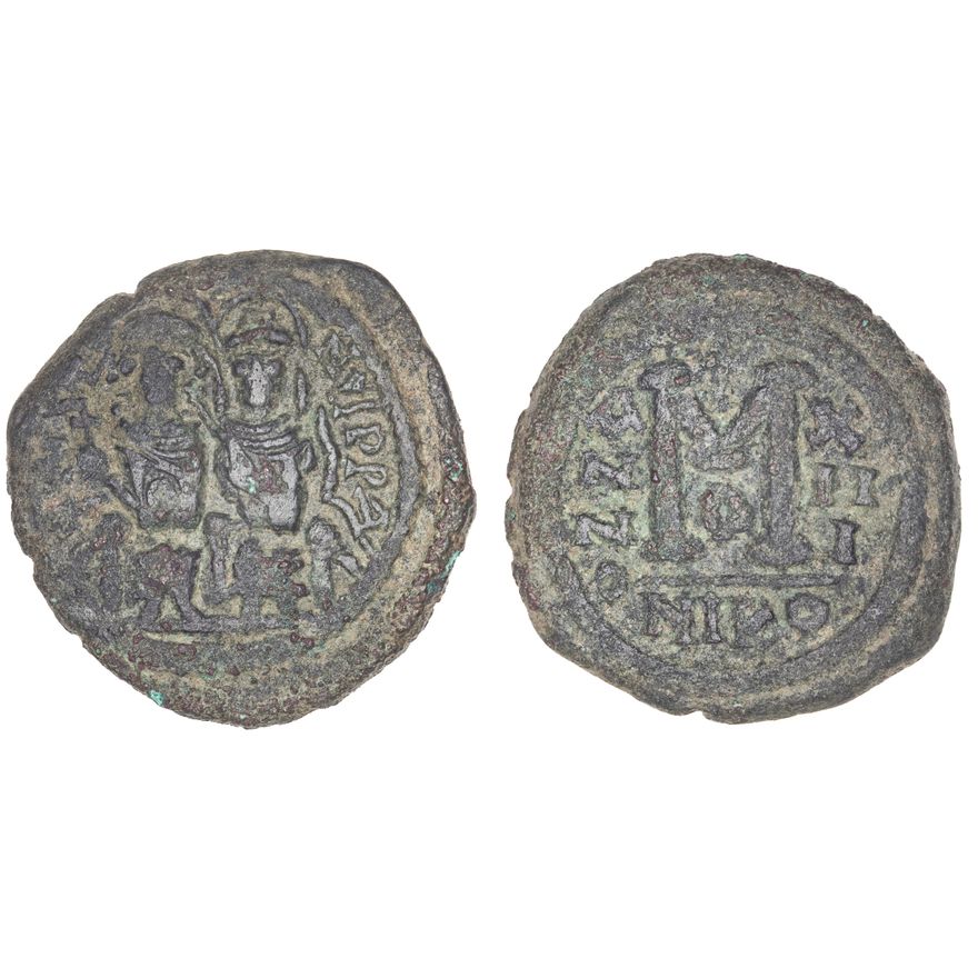Byzantine Empire, Justin II, Forty Nummi, AD 565-78,  VG