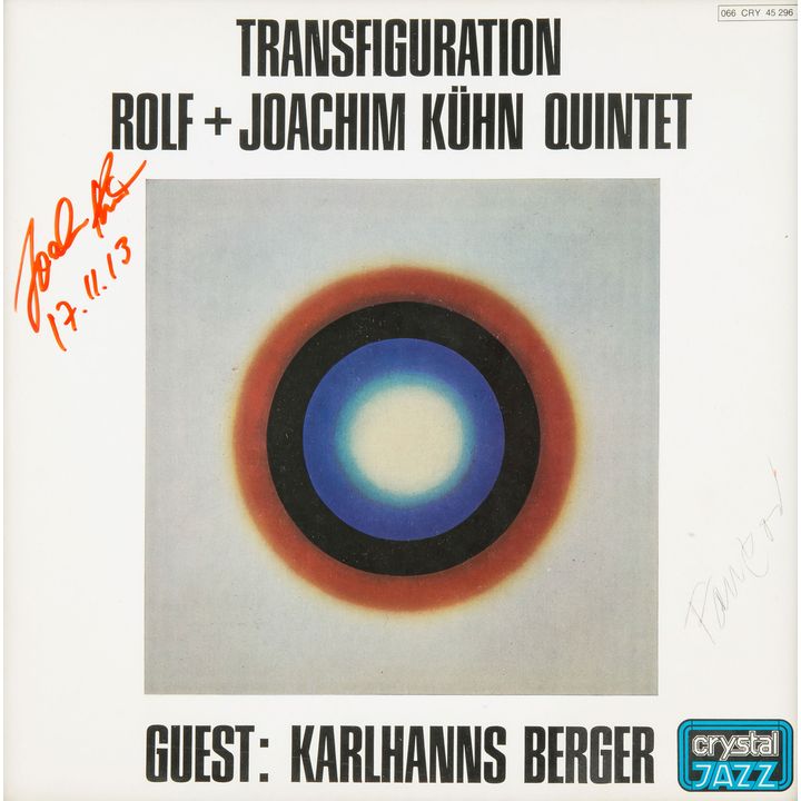 Okładka płyty z autografem Fangora i Joachima Kühna + Płyta Transfiguration, 1967 r.