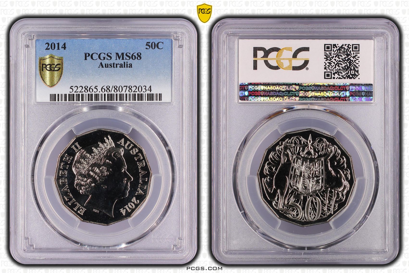 , Fifty Cent, 2014, PCGS MS68